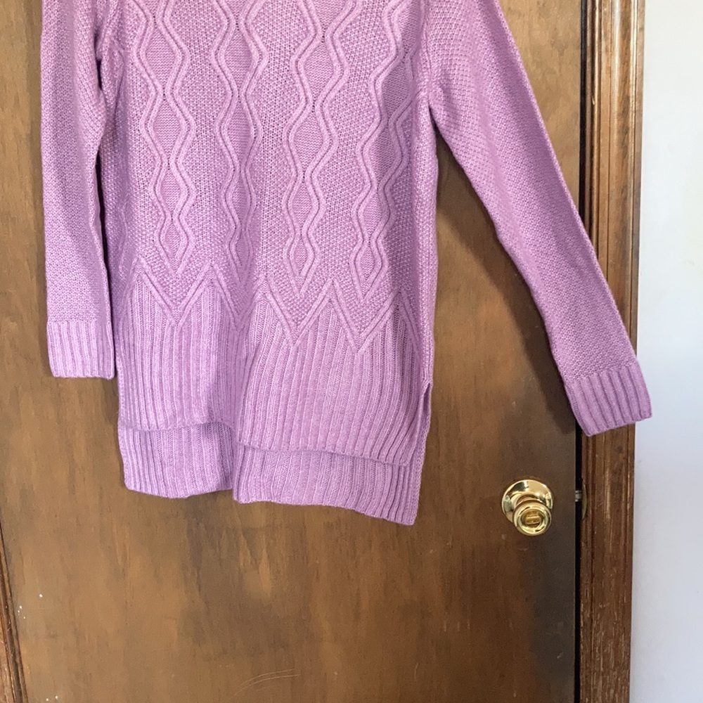 Sonoma sweater cowlneck supersoft tunic lavender casual boho office M - Picture 5 of 17